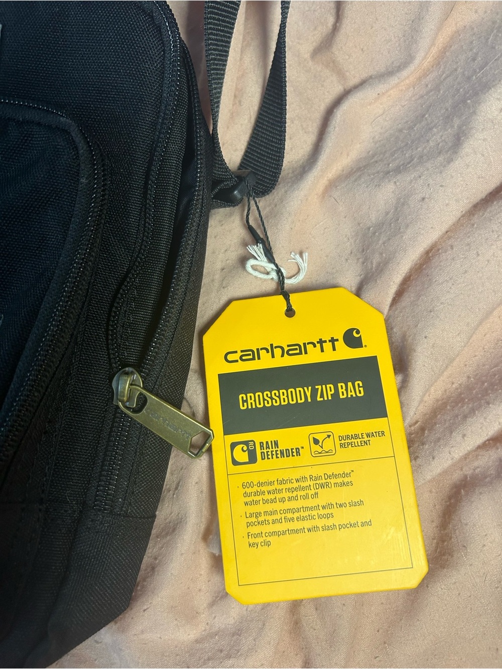 Carhartt Black Crossbody Zip Bag - CompactShoulder Bag - Picture 2 of 9
